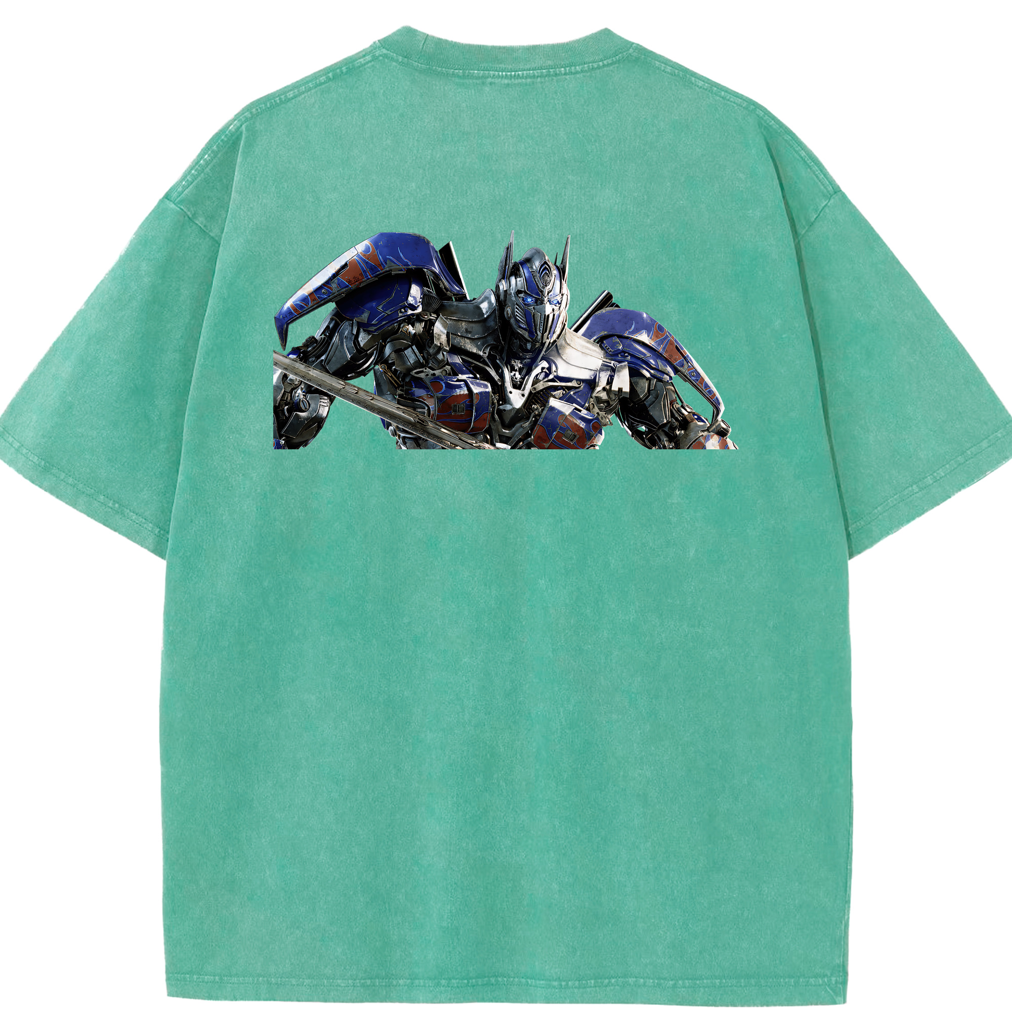 （画像用） Transformers トランスフォーマー 綿100% ヴィンテージ風 半袖Tシャツ（背面プリント）